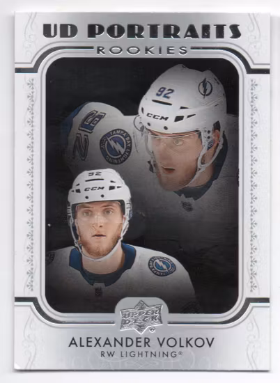 2019-20 Upper Deck UD Portraits #P77 Alexander Volkov (10-X109-LIGHTNING)