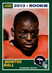 2013 Score #410 Montee Ball RC (15-X250-NFLBRONCOS)