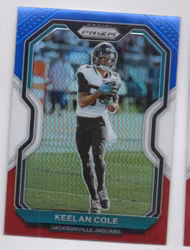 2020 Panini Prizm Prizms Red White and Blue #96 Keelan Cole (15-X250-NFLJAGUARS)