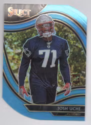 2020 Select Prizm Light Blue Die Cut #395 Josh Uche (60-X251-NFLPATRIOTS)