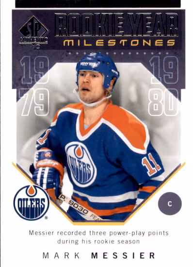 2018-19 SP Authentic Rookie Year Milestones #RYMMM Mark Messier (12-X250-OILERS)