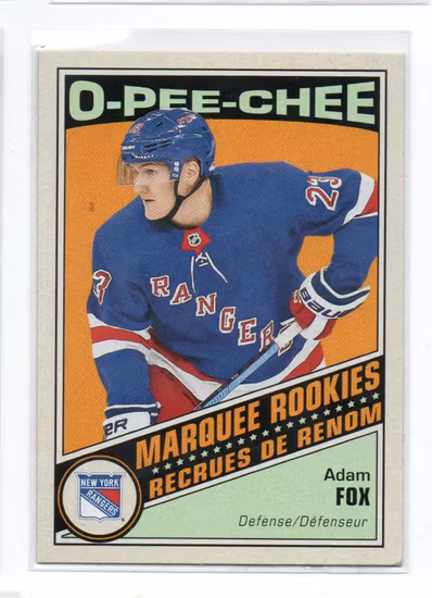 2019-20 O-Pee-Chee Retro #622 Adam Fox (40-X237-RANGERS)