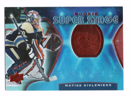 2020-21 Upper Deck Trilogy Rookie Super Stage Red #RSS8 Matiss Kivlenieks (100-X239-BLUEJACKETS)
