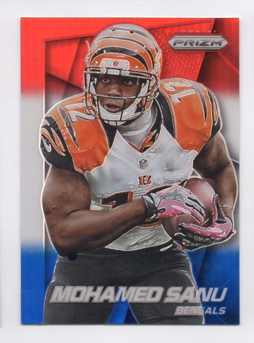 2014 Panini Prizm Prizms Red White and Blue #118 Mohamed Sanu (20-X264-NFLBENGALS)