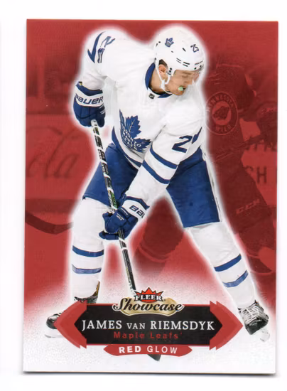 2016-17 Fleer Showcase Red Glow #67 James van Riemsdyk (10-X345-MAPLE LEAFS)
