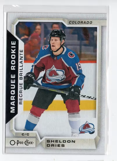 2018-19 O-Pee-Chee #616 Sheldon Dries RC (10-X344-AVALANCHE)