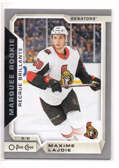 2018-19 O-Pee-Chee Silver #641 Maxime Lajoie (25-X345-SENATORS)