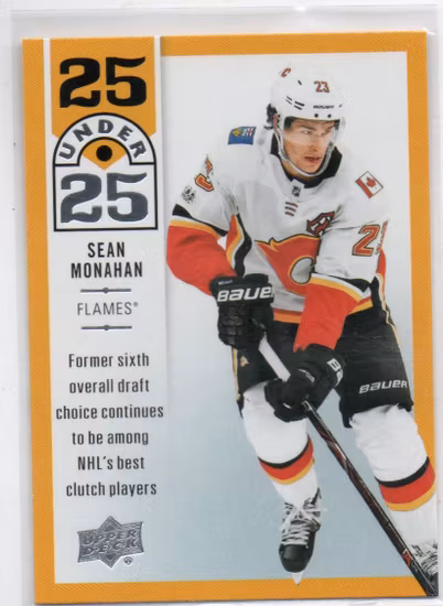 2018-19 Upper Deck 25 Under 25 #U254 Sean Monahan (10-X347-FLAMES)