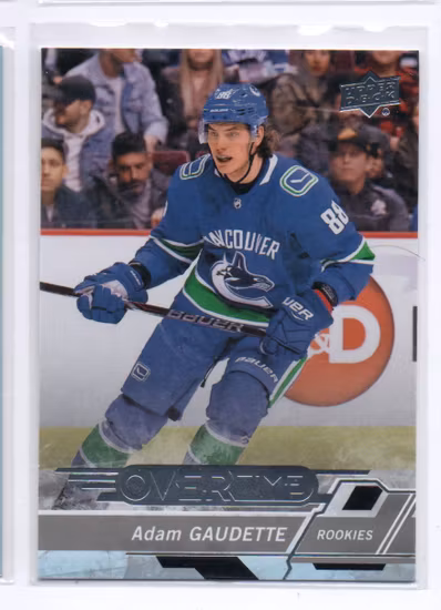 2018-19 Upper Deck Overtime #55 Adam Gaudette RC (15-X344-CANUCKS)