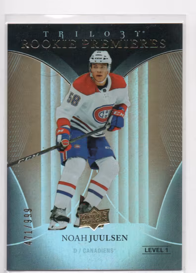 2018-19 Upper Deck Trilogy #71 Noah Juulsen RC (15-X344-CANADIENS)