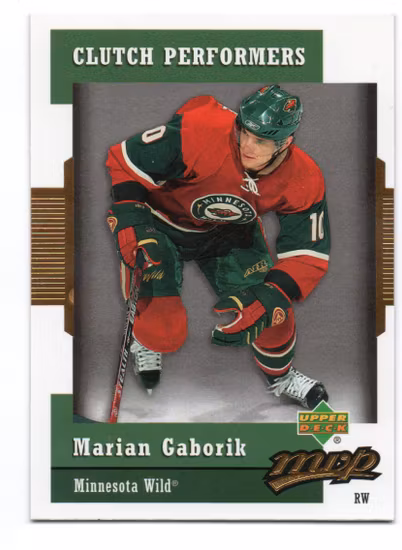 2006-07 Upper Deck MVP Clutch Performers #CP19 Marian Gaborik (10-X352-NHLWILD)