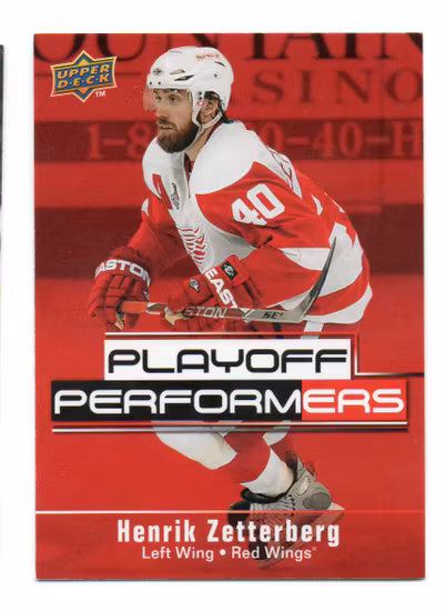 2009-10 Upper Deck Playoff Performers #PP4 Henrik Zetterberg (15-X353-RED WINGS)