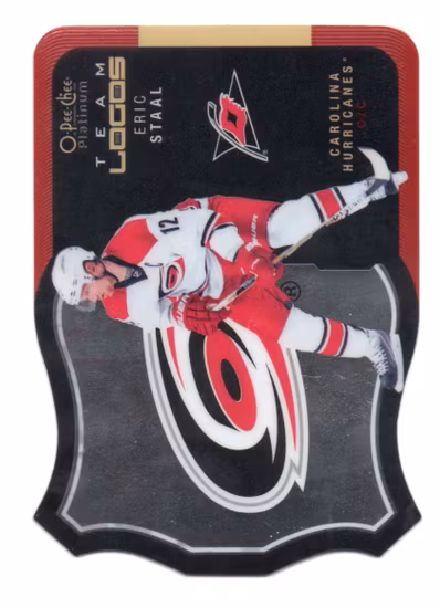 2015-16 O-Pee-Chee Platinum Team Logo Die Cuts #T6 Eric Staal (25-X353-HURRICANES)
