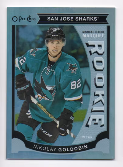 2015-16 O-Pee-Chee Update Rainbow Foil #U48 Nikolay Goldobin (12-X352-SHARKS)