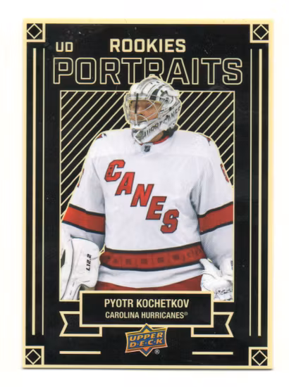 2022-23 Upper Deck UD Portraits #P45 Pyotr Kochetkov (25-X350-HURRICANES)