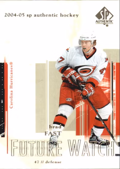 2004-05 SP Authentic #91 Brad Fast RC (10-X355-HURRICANES)