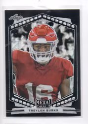 2022 Leaf Draft and Prospects Metal Portrait Wave Black #PTB1 Treylon Burks (50-X358-NFLTITANS)