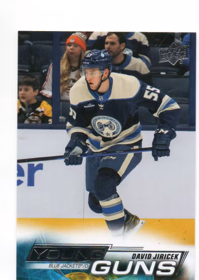 2022-23 Upper Deck #472 David Jiricek YG RC (150-X350-BLUEJACKETS)