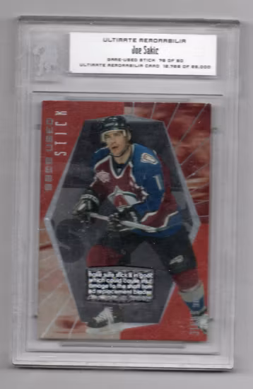 2000-01 BAP Ultimate Memorabilia Game-Used Sticks #GS28 Joe Sakic (300-SLABBED2-AVALANCHE)