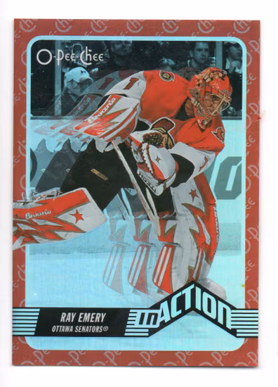 2007-08 O-Pee-Chee In Action #IA17 Ray Emery (10-X364-SENATORS)