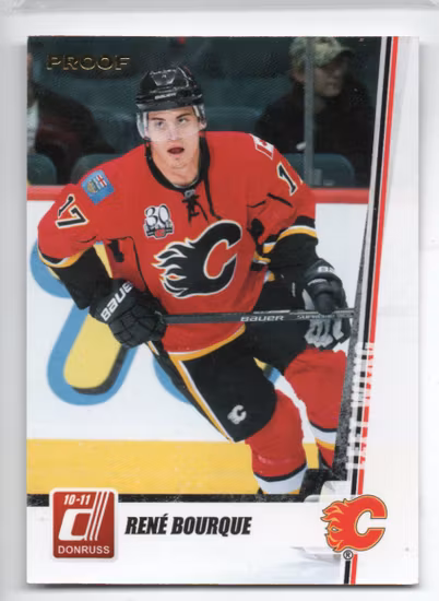 2010-11 Donruss Press Proofs #33 Rene Bourque (25-X366-FLAMES)