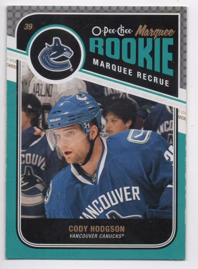 2011-12 O-Pee-Chee #552 Cody Hodgson RC (15-X368-CANUCKS)
