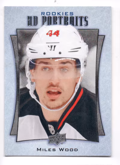 2016-17 Upper Deck UD Portraits #P103 Miles Wood (10-X365-DEVILS)