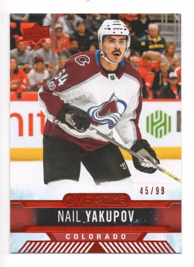2017-18 Upper Deck Overtime Red #158 Nail Yakupov (20-X365-AVALANCHE)