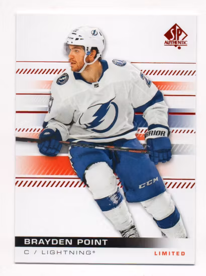 2019-20 SP Authentic Limited Red #21 Brayden Point (10-X364-LIGHTNING)