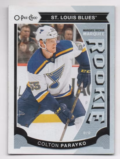 2015-16 O-Pee-Chee Update #U18 Colton Parayko (15-6x5-BLUES)