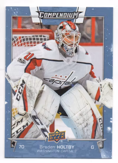2017-18 Upper Deck Compendium Blue #818 Braden Holtby (5-10x1-CAPITALS)