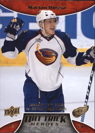 2008-09 Upper Deck Hat Trick Heroes #HT13 Marian Hossa (10-74x6-THRASHERS)