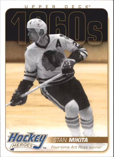 2011-12 Upper Deck Hockey Heroes #HH15 Stan Mikita (15-77x1-BLACKHAWKS)