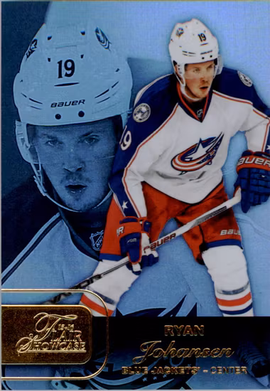 2015-16 Fleer Showcase Flair #7 Ryan Johansen R1 (10-74x3-BLUEJACKETS)