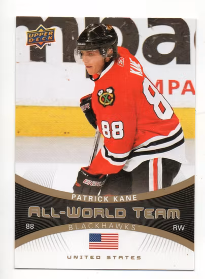 2010-11 Upper Deck All World Team #AW1 Patrick Kane (20-85x2-BLACKHAWKS)
