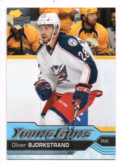 2016-17 Upper Deck #243 Oliver Bjorkstrand YG RC (40-65x3-BLUEJACKETS)