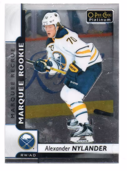 2017-18 O-Pee-Chee Platinum #180 Alexander Nylander RC (15-68x2-SABRES)