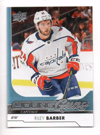2017-18 Upper Deck #233 Riley Barber YG RC (30-44x7-CAPITALS)