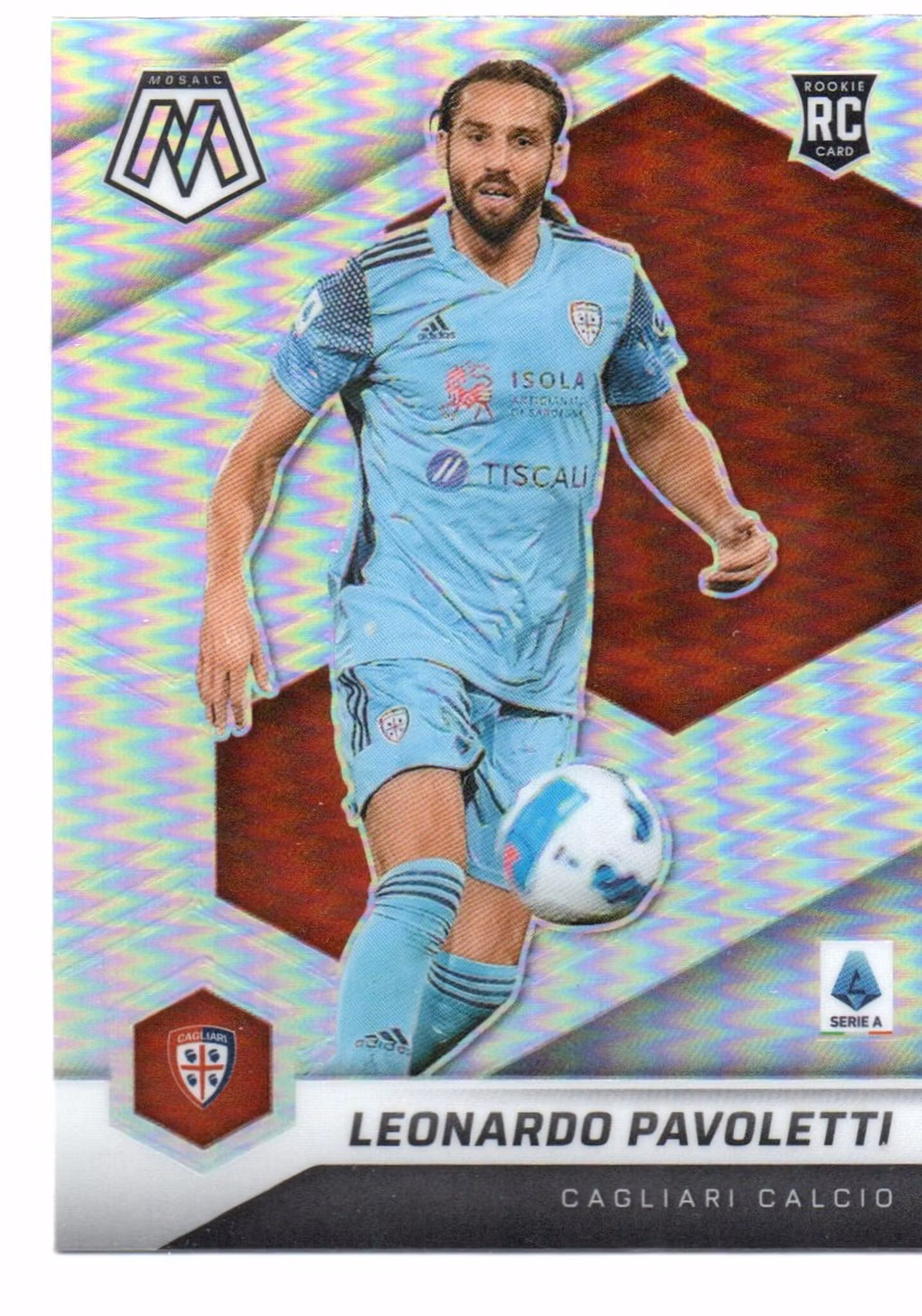 2021-22 Panini Mosaic Serie A Silver #47 Leonardo Pavoletti (15-40x8-SOCCERCAGLIARI)