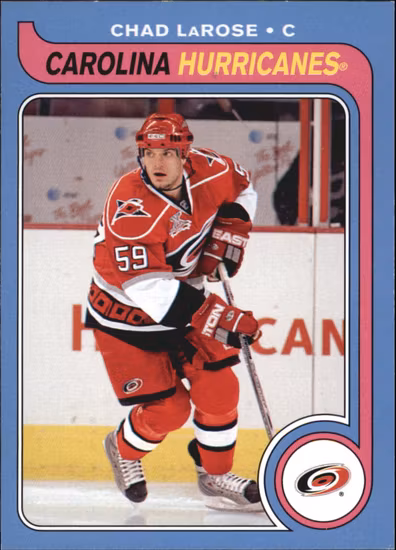 2008-09 O-Pee-Chee 1979-80 Retro #52 Chad LaRose (10-95x3-HURRICANES)