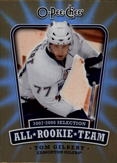 2008-09 O-Pee-Chee All-Rookie Team #ARTTG Tom Gilbert (10-112x9-OILERS) (2)