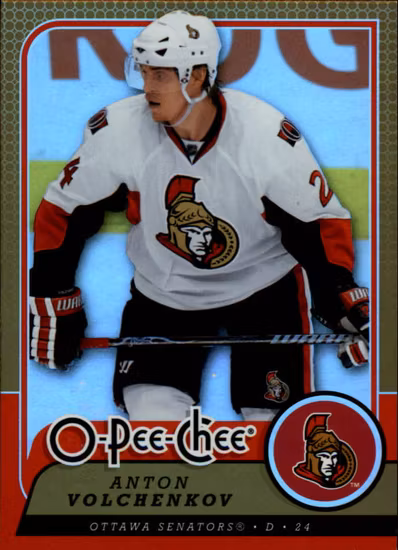 2008-09 O-Pee-Chee Gold #399 Anton Volchenkov (10-101x3-SENATORS)