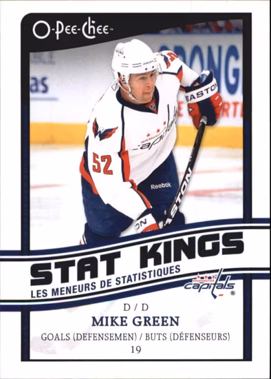 2010-11 O-Pee-Chee Stat Kings #SK9 Mike Green (10-105x1-CAPITALS)