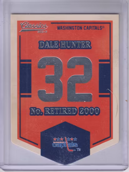 2012-13 Classics Signatures Banner Numbers #69 Dale Hunter (15-115x8-CAPITALS)