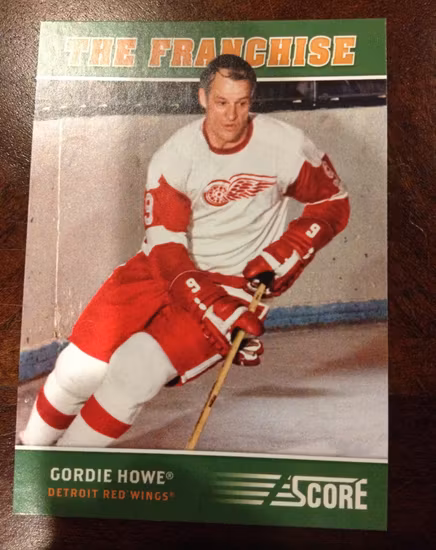 2012-13 Score Franchise Original Six #OS2 Gordie Howe (30-117x6-RED WINGS)
