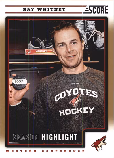 2012-13 Score Gold Rush #20 Ray Whitney SH (10-119x9-COYOTES)