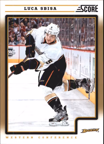 2012-13 Score Gold Rush #53 Luca Sbisa (10-119x8-DUCKS)
