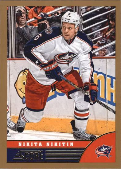 2013-14 Score Gold #138 Nikita Nikitin (10-117x3-BLUEJACKETS)