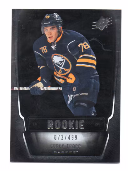 2011-12 SPx #138 Corey Tropp RC (25-163x6-SABRES)