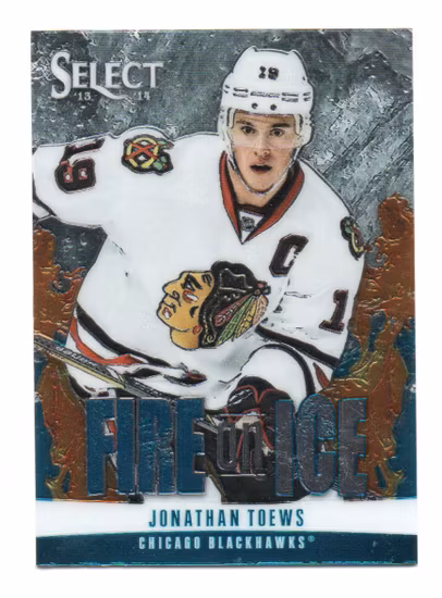 2013-14 Select Fire on Ice Stars Blue #FS9 Jonathan Toews (30-135x1-BLACKHAWKS)